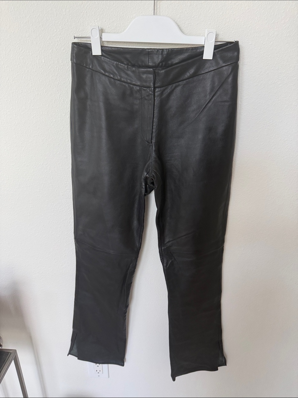 Black Leather Skinny Jeans for Women - Sleek High-Rise Fit